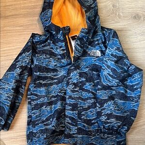 The North Face Camouflage Blue and Orange Jacket